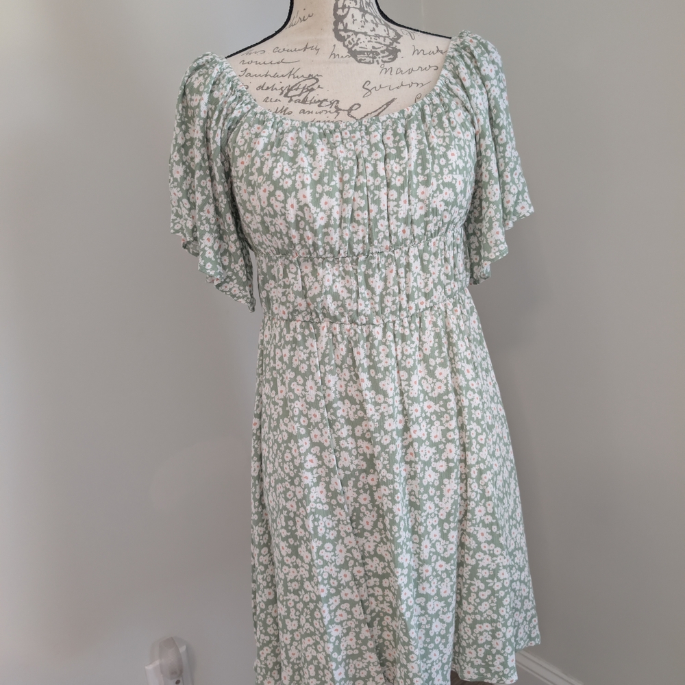 Floral Green Dress